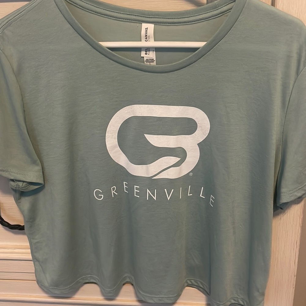 Cyclebar Greenville (SC) cropped tee Mint Green/seafoam color